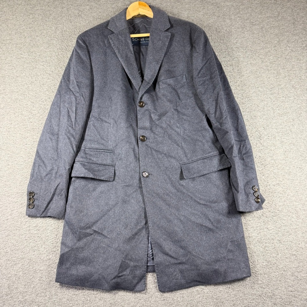 Schneider Salzburg Colombo Pure Cashmere Coat Mens US 42 Gray